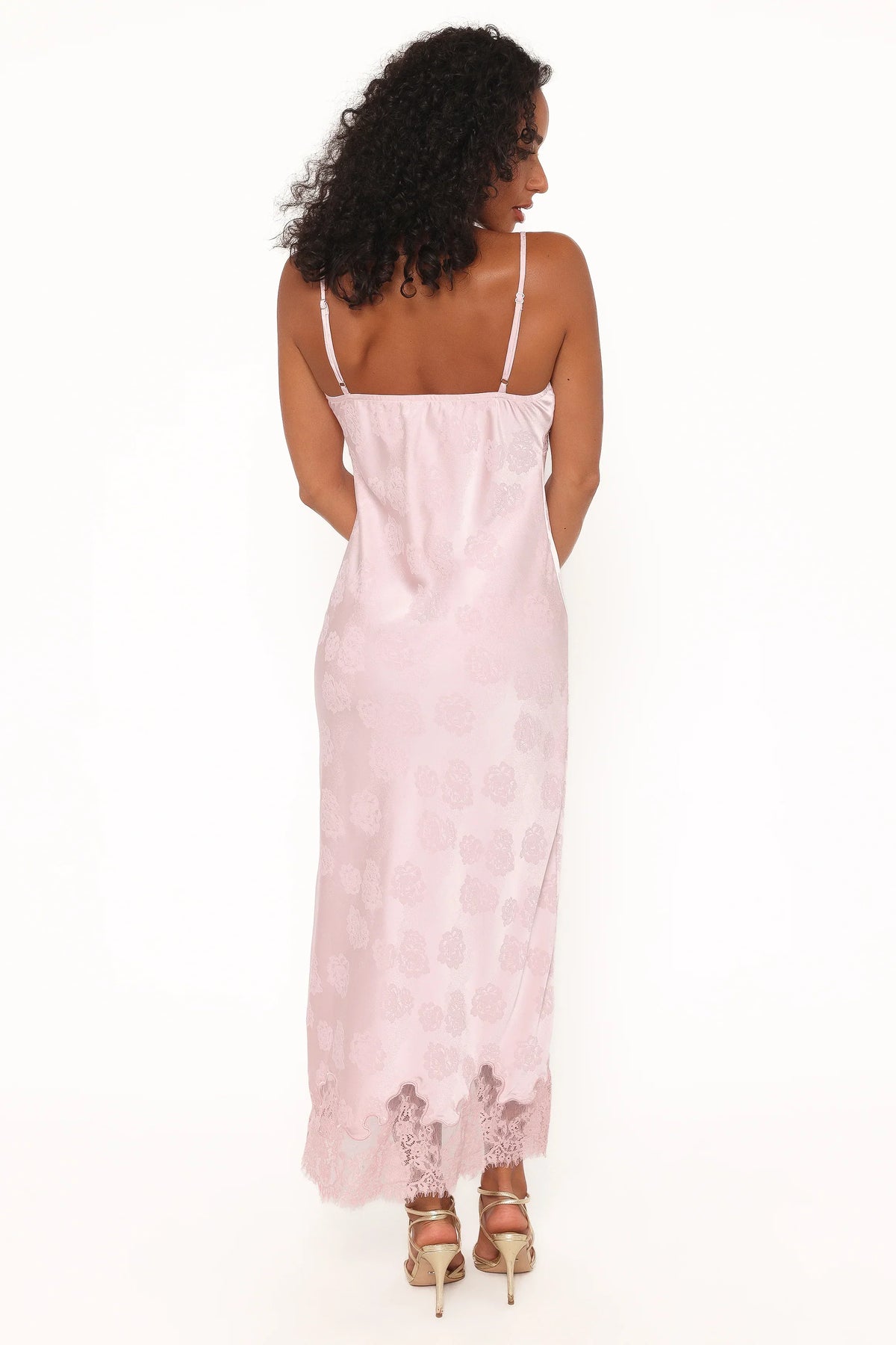 Melita Lace Maxi Dress - Pink