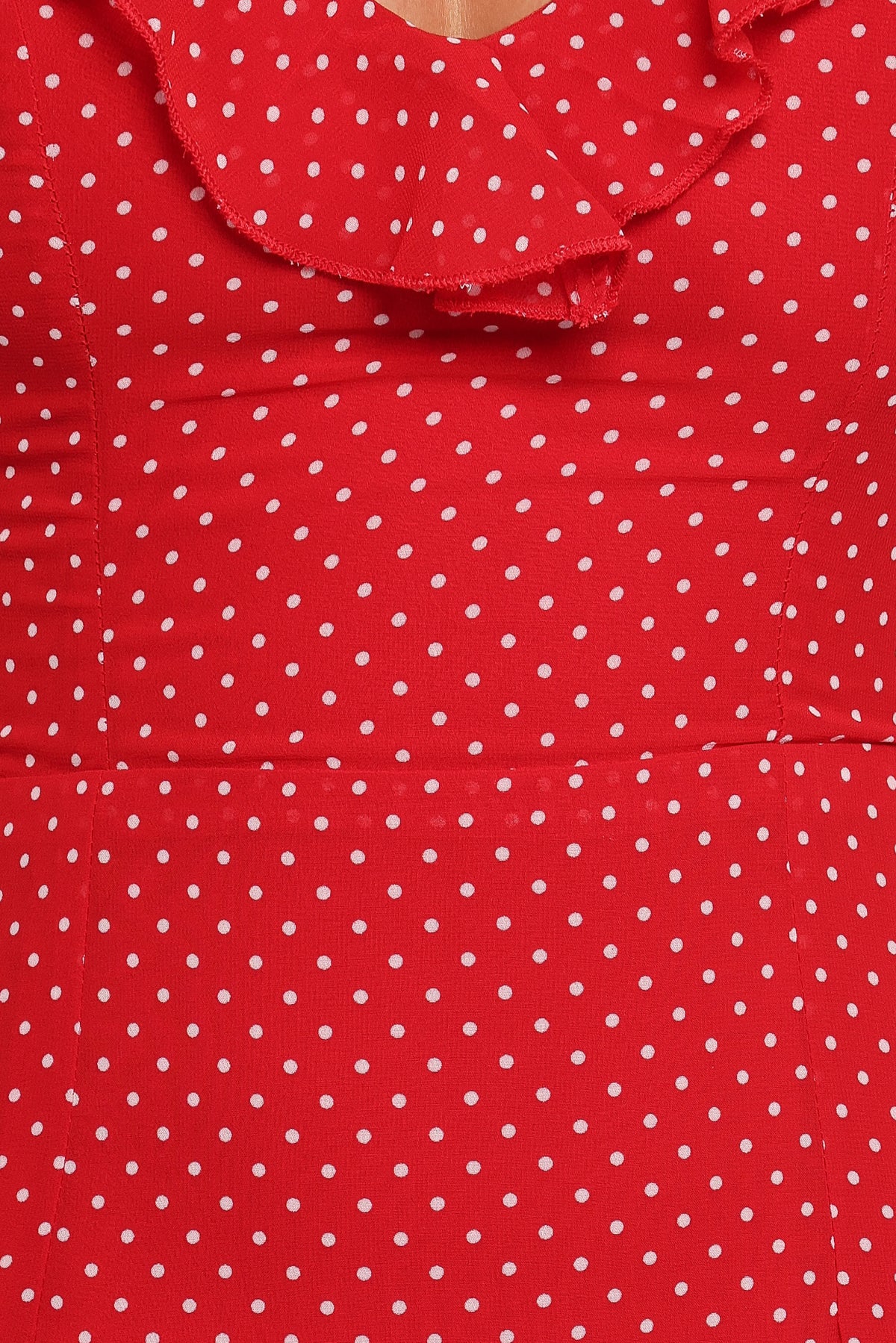 Judy Maxi Dress - Red Polka Dot