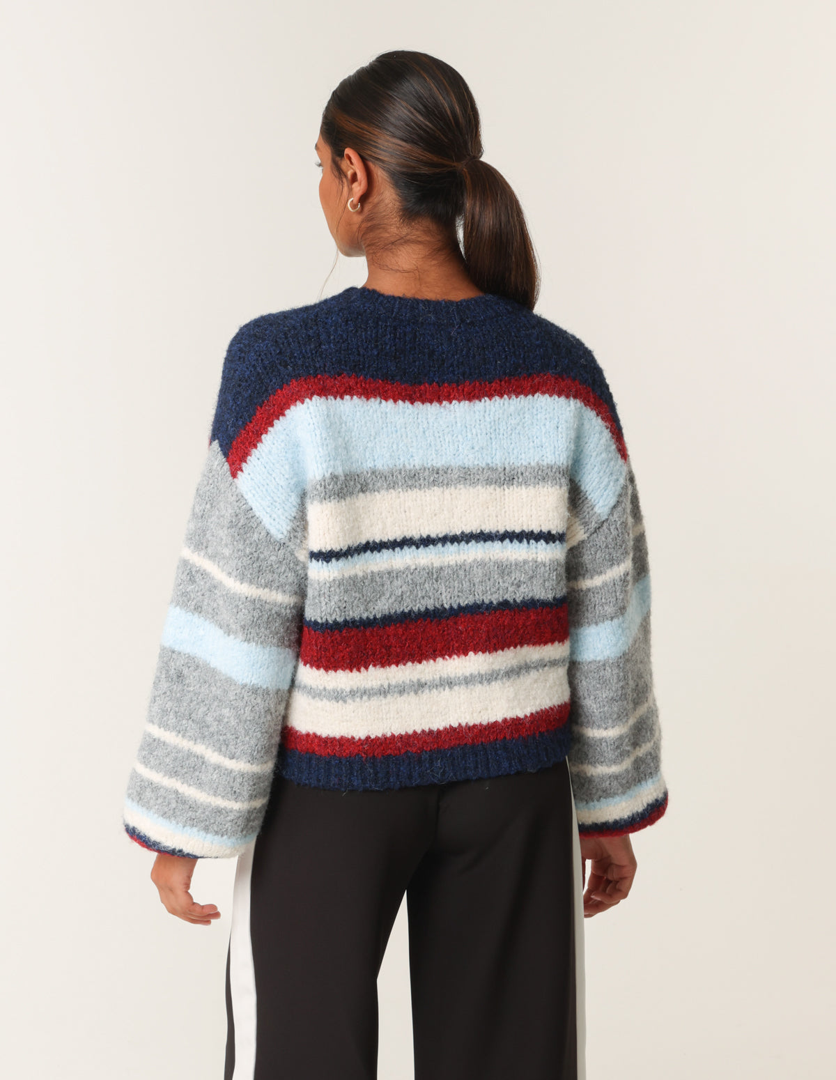 Colourful Block Horizontal Stripes Jumper