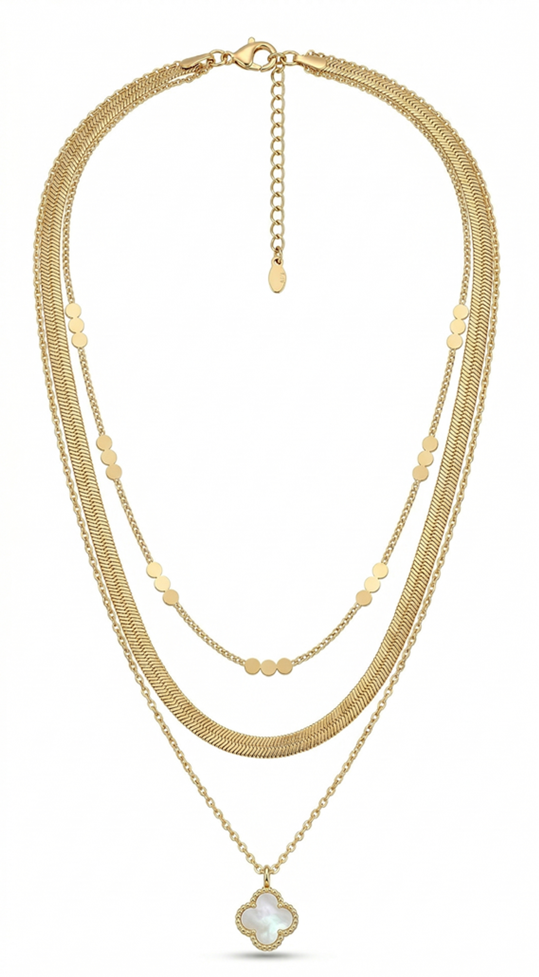 Eva Beaded Chain Choker Necklace - Gold