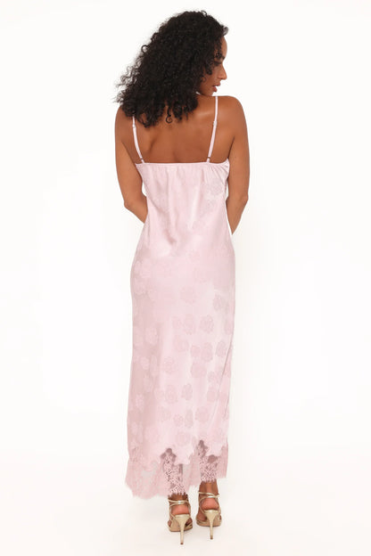 Melita Lace Maxi Dress - Pink