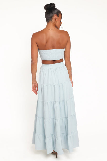 Cadence Strapless Maxi Dress - Blue