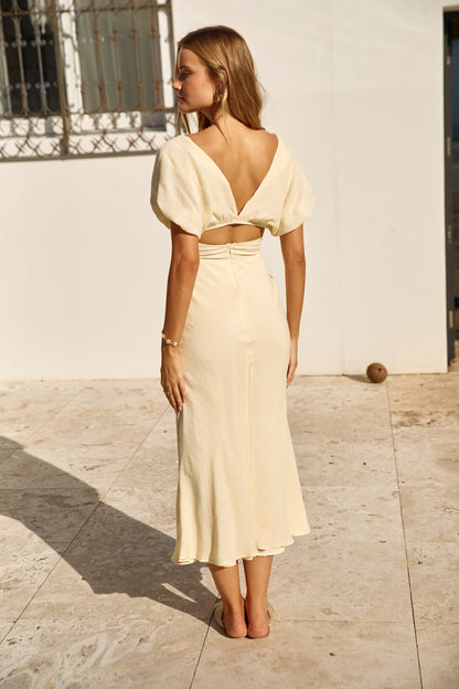 Growing Garden Maxi Dress Yellow