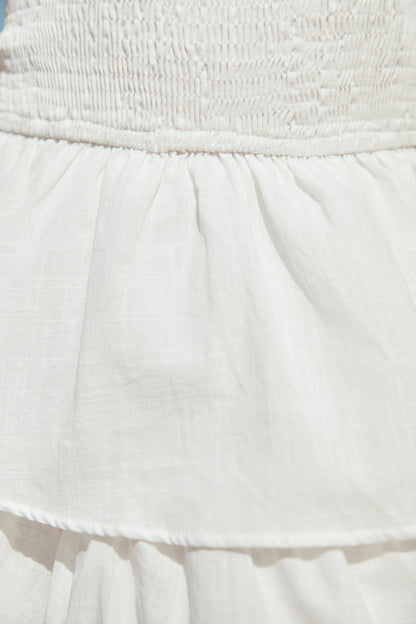 Glass Slipper Strapless Maxi Dress White