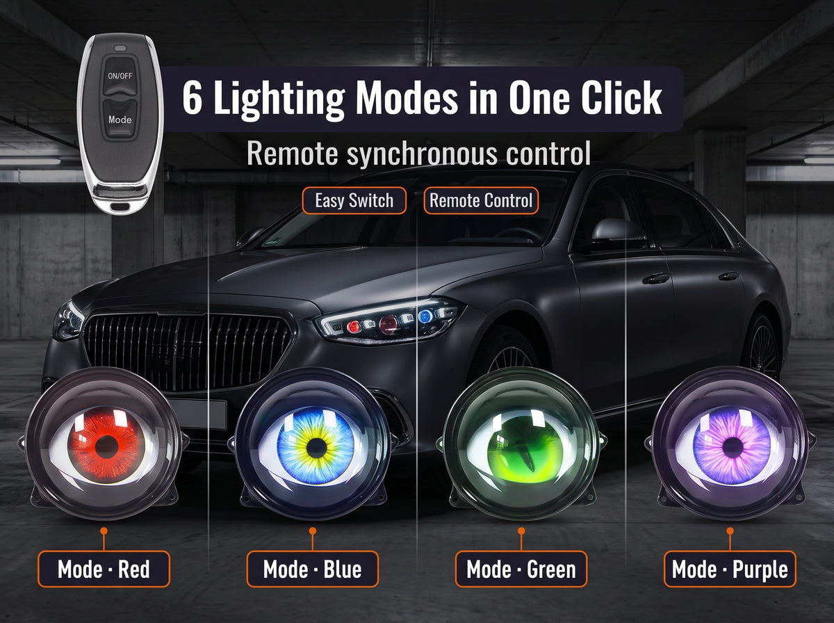 🔥 Fall Sale – Demon Eye LED Square Headlight Lens