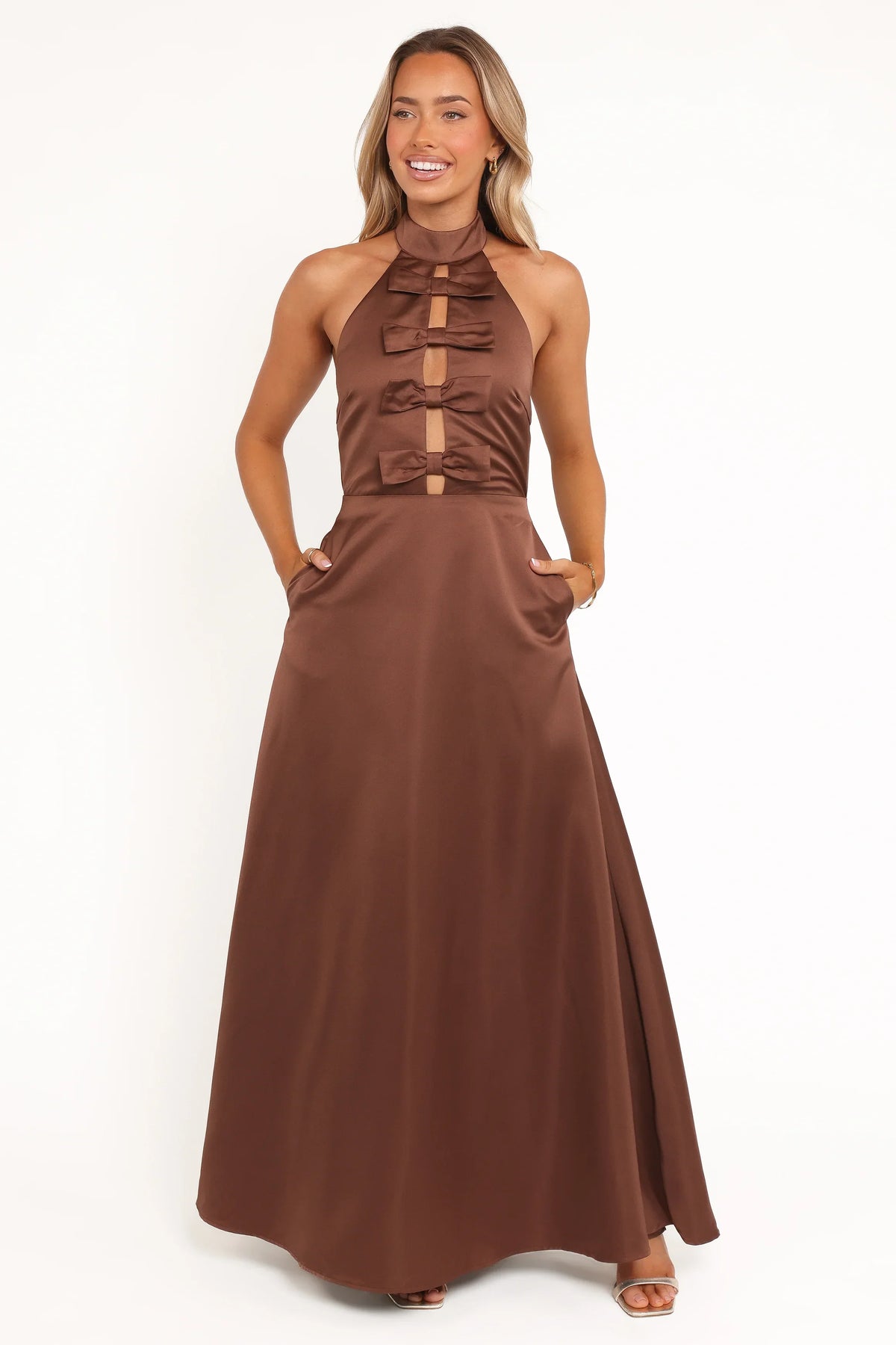 Norva Maxi Dress - Brown