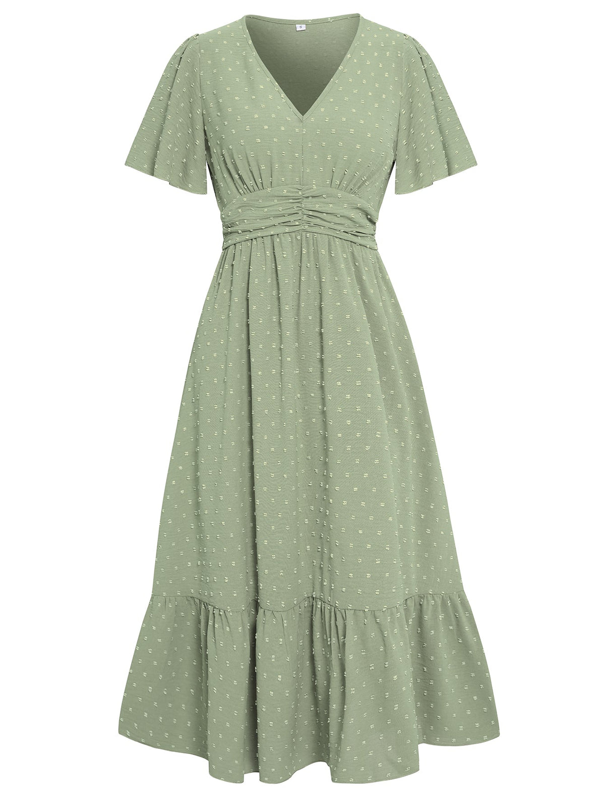 SWEETEST ONE POPPIES SHORT SLEEVE MAXI DRESS - SAGE