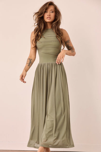 Painters Garden Maxi Dress - Olive