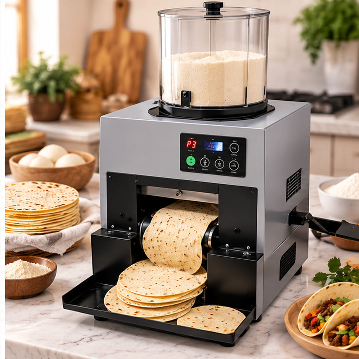 🔥 Anniversary Sale – Automatic Flatbread Maker, Fresh Homemade Tortillas, Roti & Wraps Made Easy
