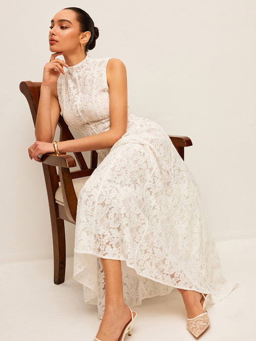 Semi-Sheer Lace Dress