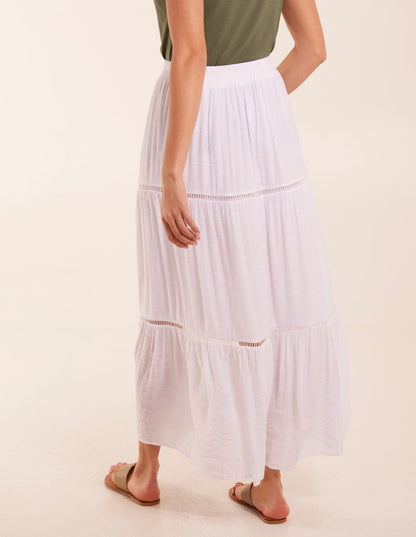 Ladder Trim Maxi Skirt