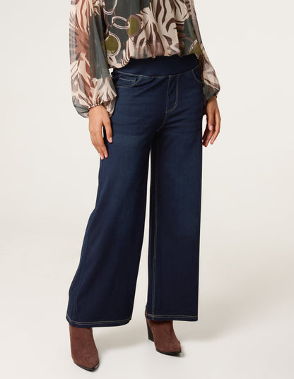 Elasticated Washed Jeans