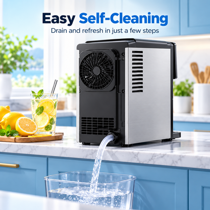 🎉 Anniversary Sale – Countertop Nugget Ice Maker, Soft Chewable Ice Machine for Home, Kitchen & Parties