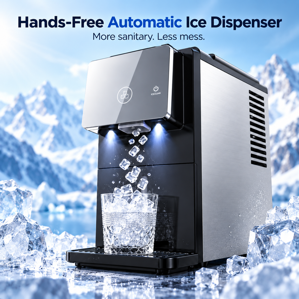 🎉 Anniversary Sale – Countertop Nugget Ice Maker, Soft Chewable Ice Machine for Home, Kitchen & Parties