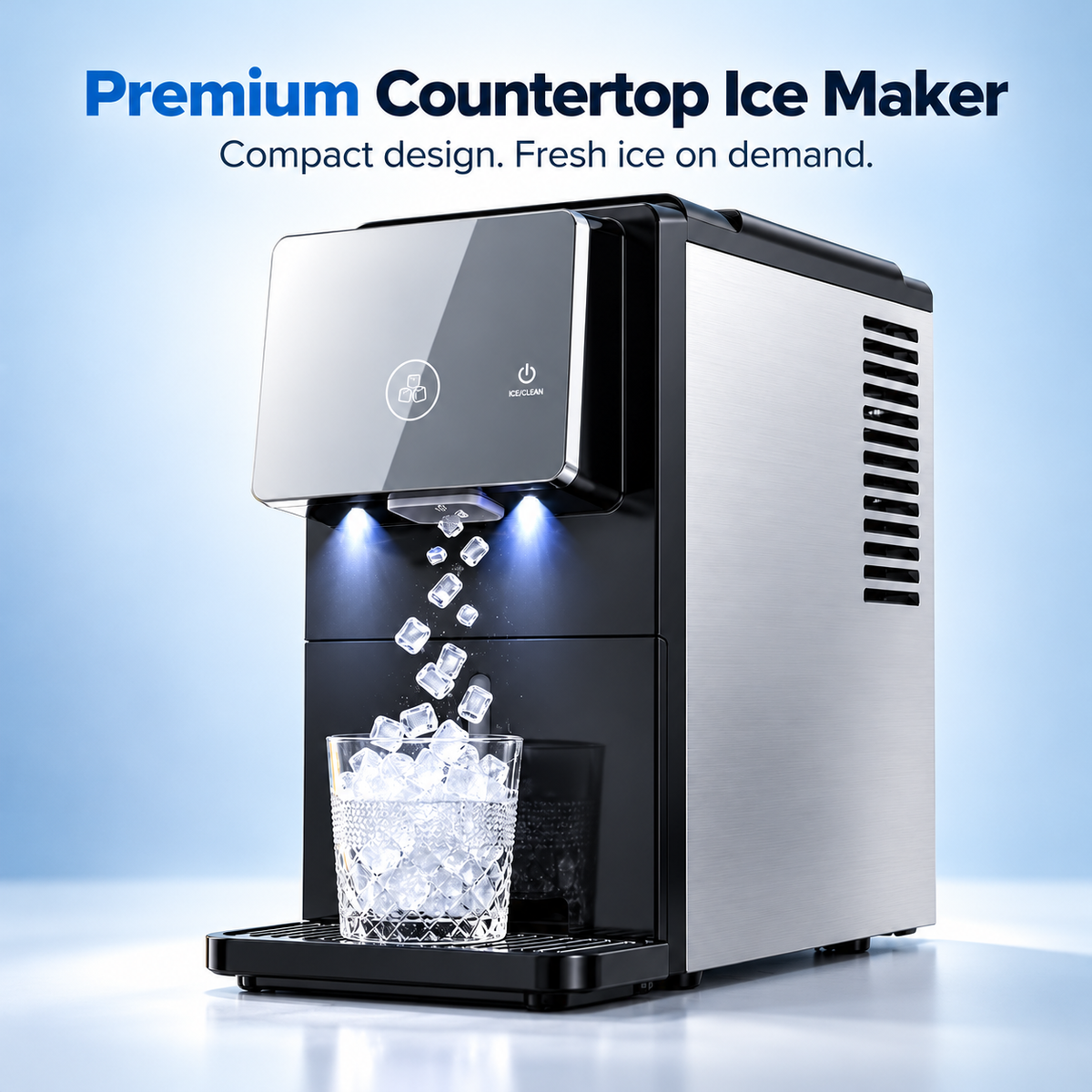 🎉 Anniversary Sale – Countertop Nugget Ice Maker, Soft Chewable Ice Machine for Home, Kitchen & Parties