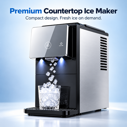 🎉 Anniversary Sale – Countertop Nugget Ice Maker, Soft Chewable Ice Machine for Home, Kitchen & Parties