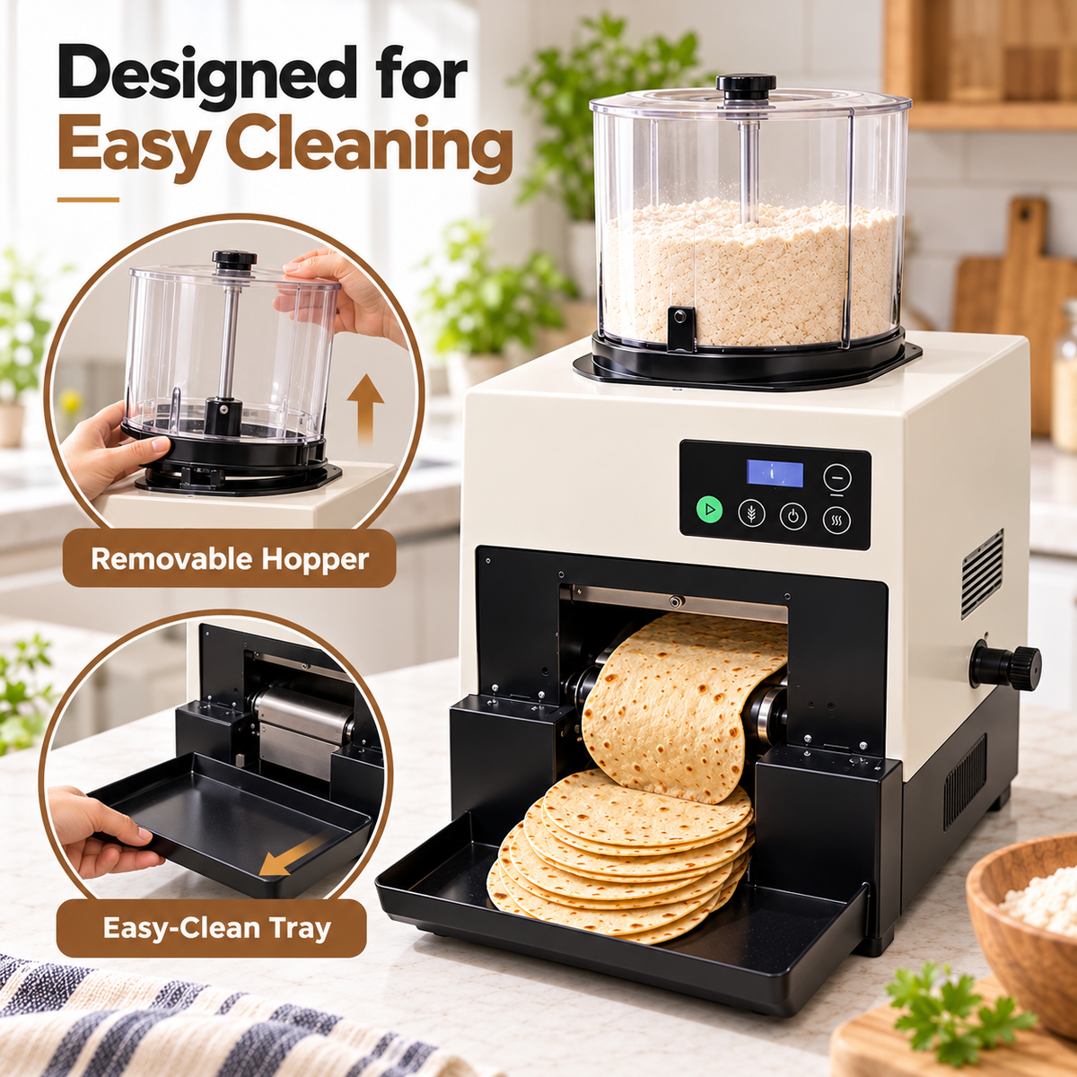 🔥 Anniversary Sale – Automatic Flatbread Maker, Fresh Homemade Tortillas, Roti & Wraps Made Easy