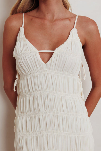 One To Watch Side Tie Maxi Dress Oat