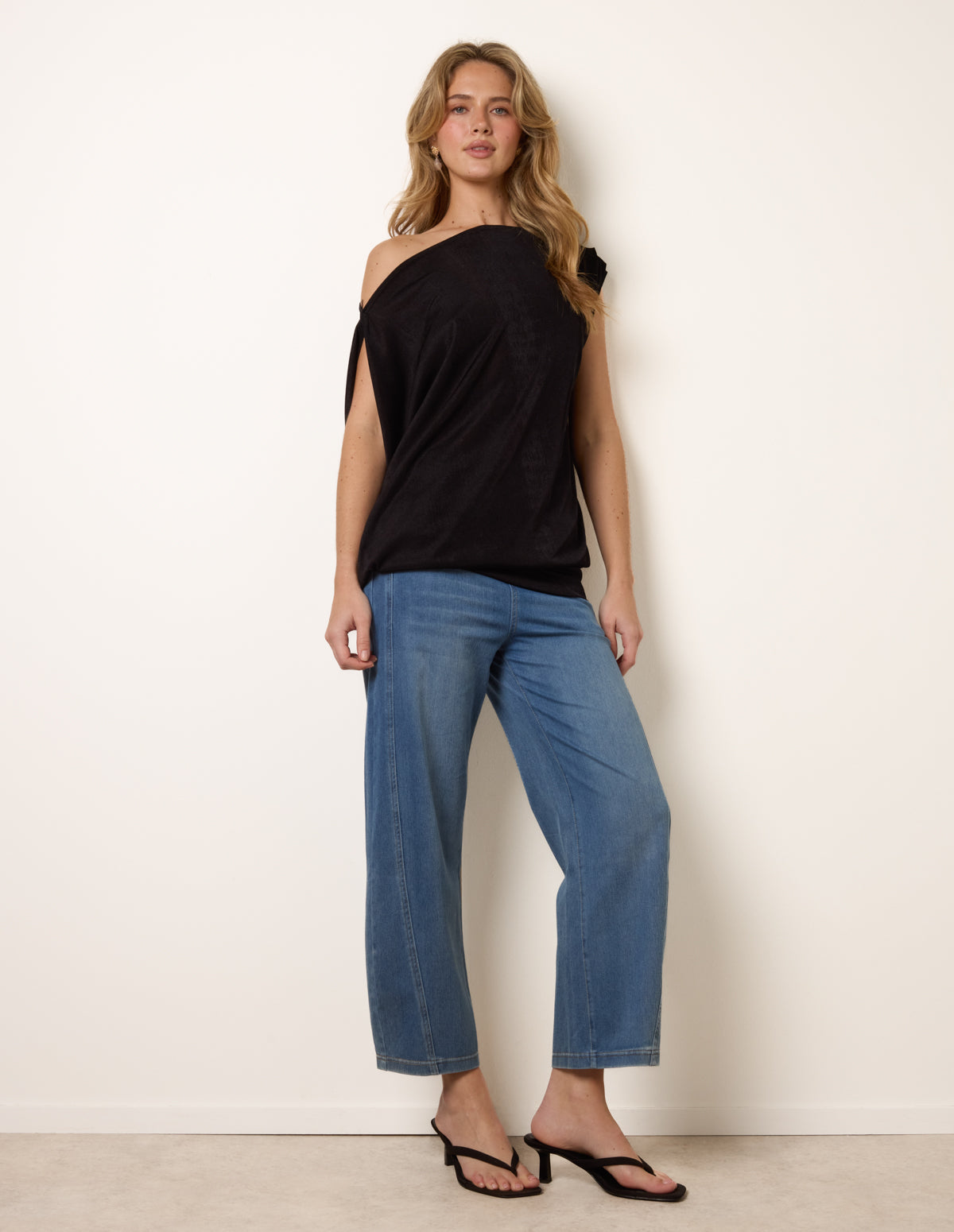 Deep Band Slinky Oversize Tunic Top