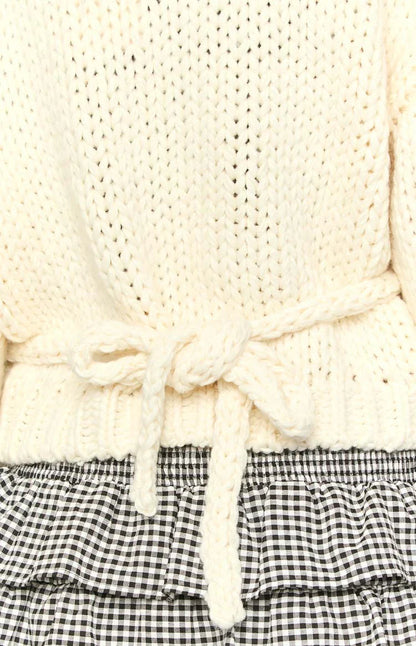 Verity Cream Knit Wrap Cardigan