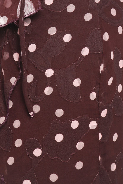 Delta Maxi Dress - Plum Polka Dot