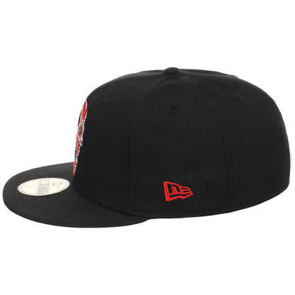 Anaheim Angels Crown the City New Era 59FIFTY Skull (Black/Black/Gray)
