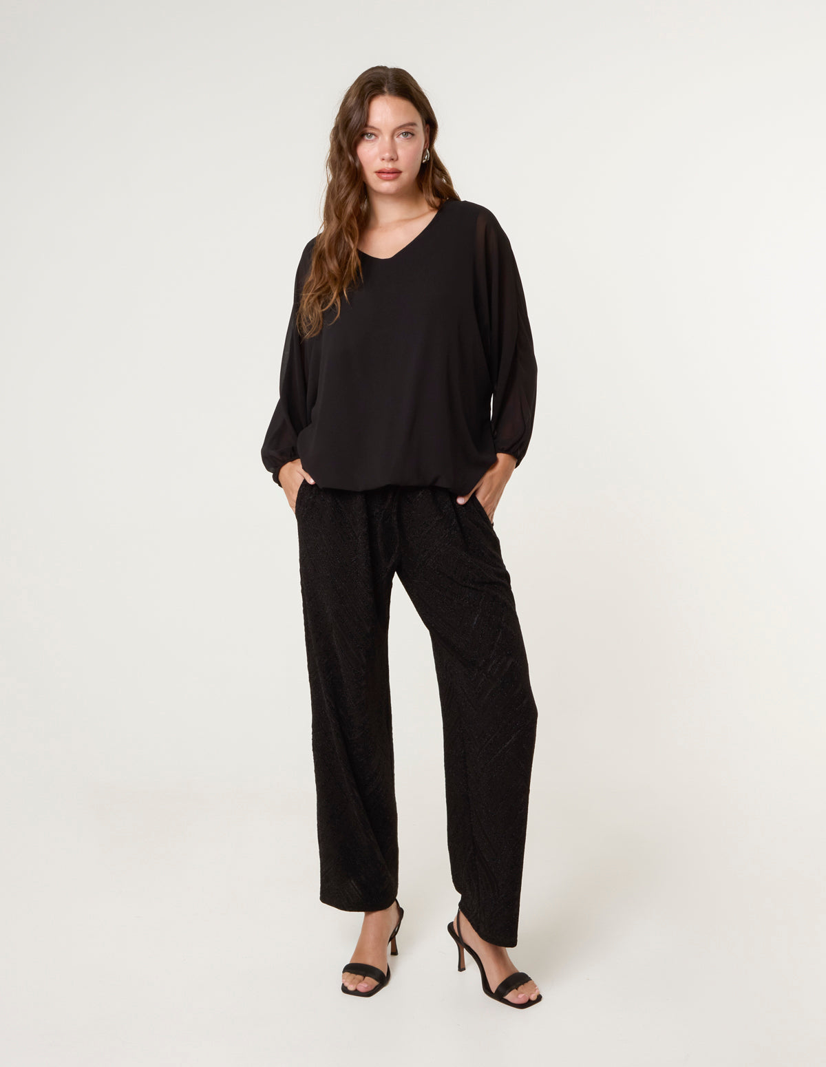 Draw Cord Metallic Trousers