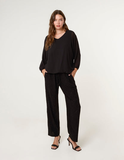 Draw Cord Metallic Trousers