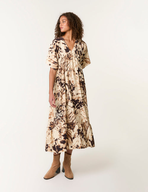 Abstract Animal Print Dress