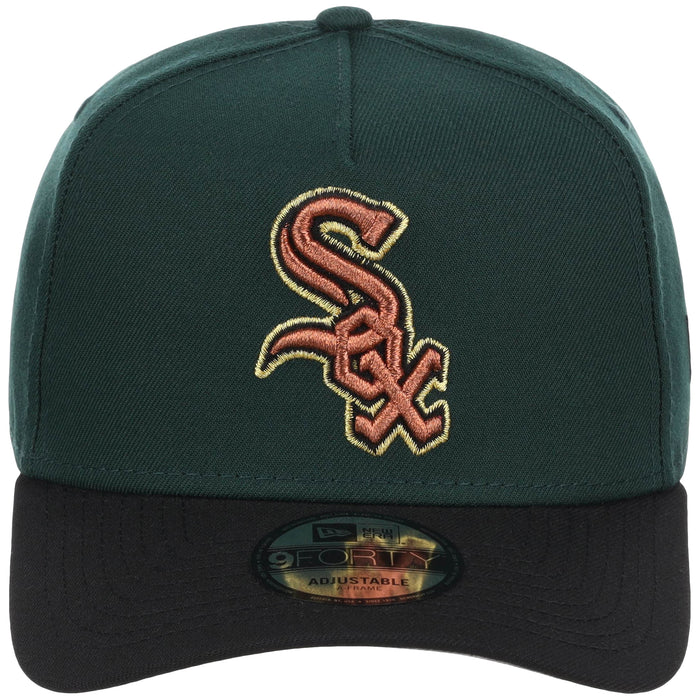 Chicago White Sox MLB Dark Green x Black FASHION CORE New Era 9FORTY A-Frame