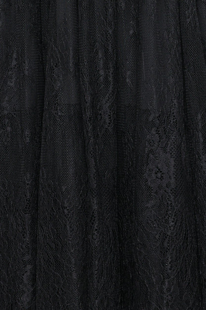 Bloom Strapless Maxi Dress - Black Lace