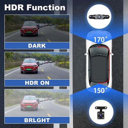 🎁 Last Day – 49% OFF 🔥 360° Panoramic Dash Cam System