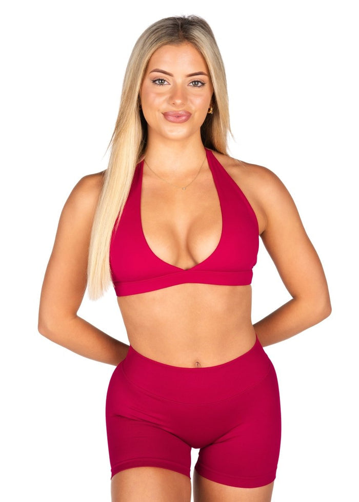 Dynamic Contour Crop - Scarlett Ruby - Red - Kikiva Collection