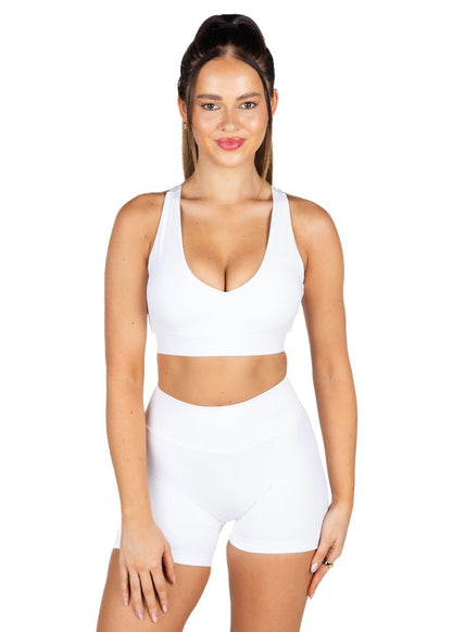 Dynamic 'Support' Crop - Winter White - Kikiva Collection