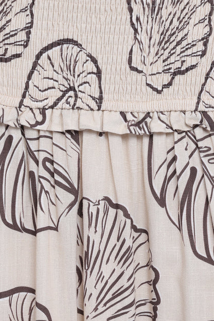 Parkway Maxi Dress - Cream Shells