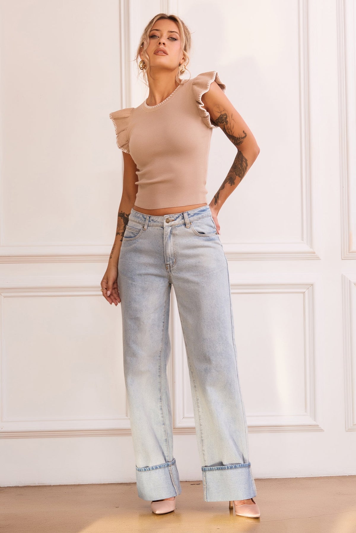 Maggy Knit Top - Camel