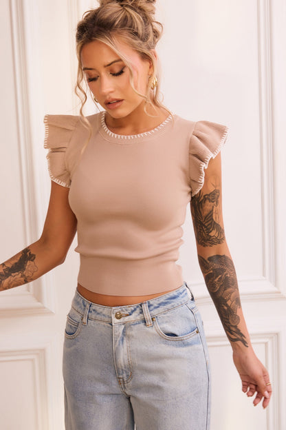 Maggy Knit Top - Camel