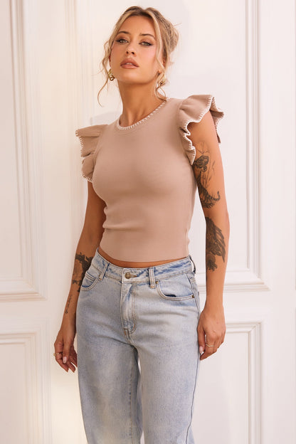 Maggy Knit Top - Camel