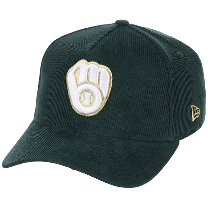 Milwaukee Brewers MLB Dark Green Cord FASHION CORE New Era 9FORTY A-Frame