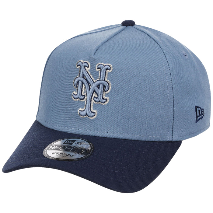 New York Mets MLB Faded Blue x Navy FASHION CORE New Era 9FORTY A-Frame