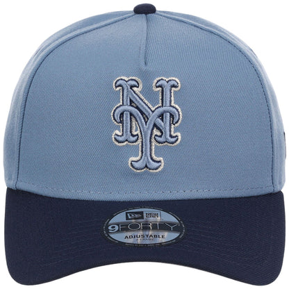 New York Mets MLB Faded Blue x Navy FASHION CORE New Era 9FORTY A-Frame