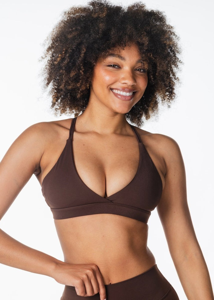 'Serenity' Crop - Dark Choc - Kikiva Collection