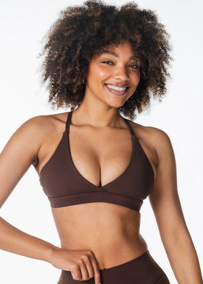 'Serenity' Crop - Dark Choc - Kikiva Collection