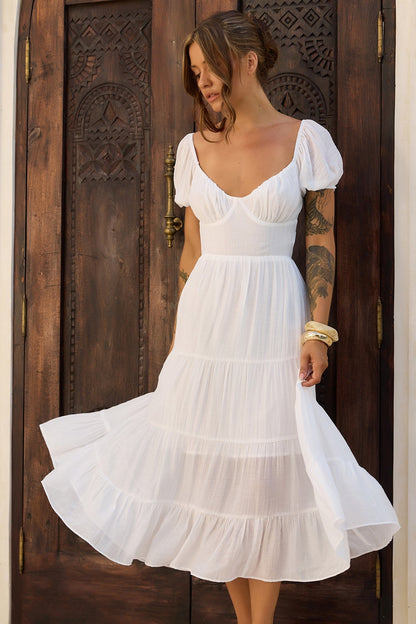 Sweetest Tea Maxi Dress - White
