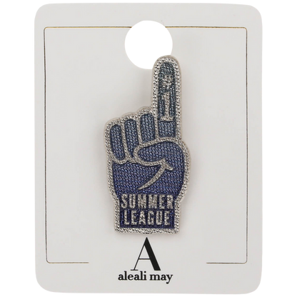 The Aleali May "Summer League LA" Foam Finger Pin