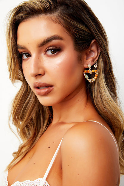 The Moment I Knew Earrings - Orange
