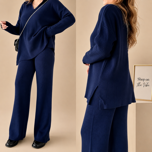 V-MATCHING DUO SET (NAVY BLUE COLOUR)