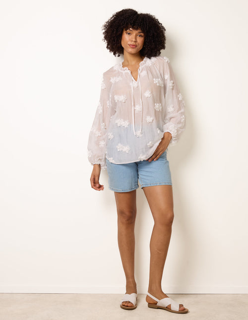 Floral Embroidery Top