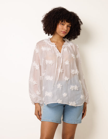 Floral Embroidery Top